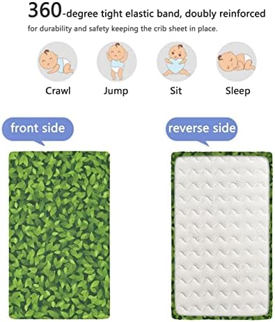 Мини-Чаршафи за легла с зелена Тематика, Портативни мини-Чаршафи за легла с Меки и Дишащи Кърпи-Бебешки Кърпи