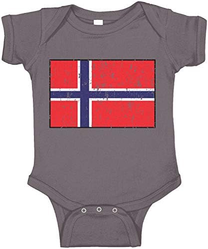 Amdesco Норвежки Флаг Норвежкото Детско Боди