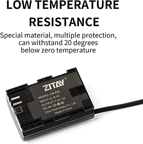 Фиктивен батерия ZITAY RS2 RS3 Pro за LP-E6, Съвместима с джобна кинокамерой Blackmagic BMPCC 4K и монитор модел