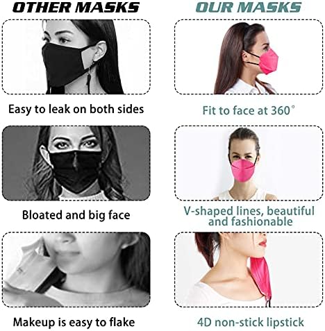 Корейската маска за лице ергономичния си дизайн, 3D 5ШТ, Дишащи и Удобни, Регулируеми Ушна Контур, Моющаяся