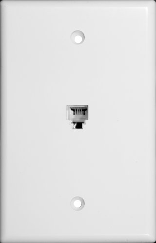 Стенни плоча Morris 87011 Среден размер с 4-Кабелен Телефонен конектор RJ11 Бял