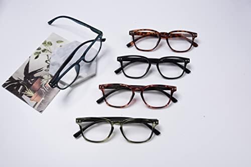 Eyekepper 5-pack Ретро Очила за четене Квадратни Ридеры за Жените за Четене с кутия пролетта панти