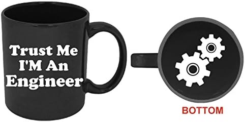 Чаши за весели момчета Trust Me, I ' m An Engineer Керамични Кафеена Чаша, Черна и 11 грама - Забавно Кафеена