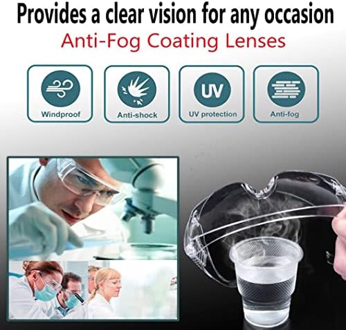 Защитни Очила със защита от замъгляване, Защитни Очила за Зъботехническа лаборатория, на Върха Точки, Увит Около