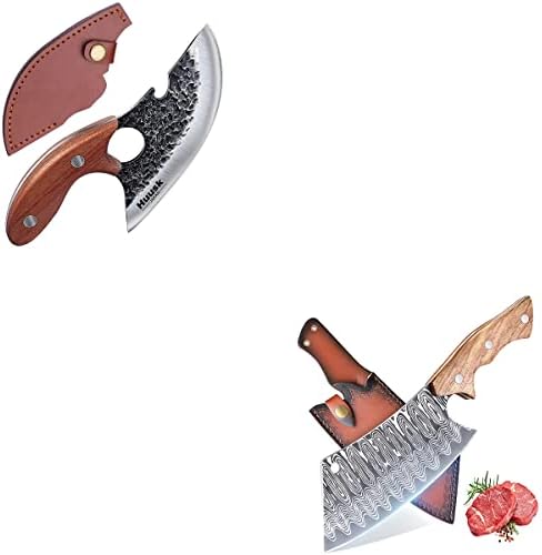 Мясницкий нож Huusk за Рязане на месо Комплекта с Малък Нож за Месо с бутилка отварачка за Бутилки за Стек Зеленчуци