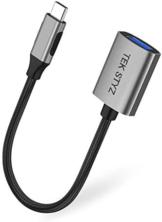 Адаптер Tek Styz USB-C USB 3.0 е обратно Съвместим с Samsung Galaxy Tab A 10.1 (2019) OTG Type-C/PD мъжки USB