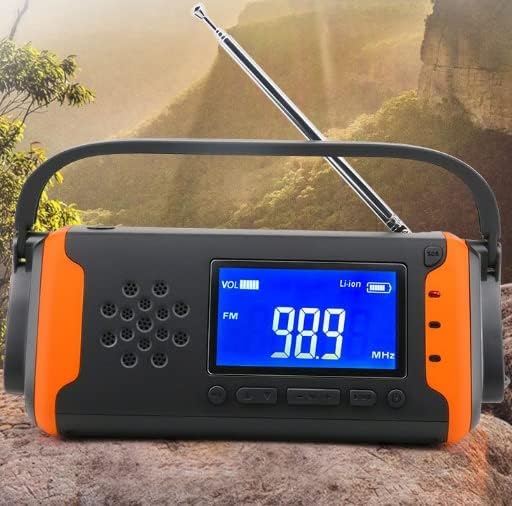 Радио Marycan 4000mAh за спешна времето, Преносими захранване със слънчева зареждане, дръжка и батерии, SOS