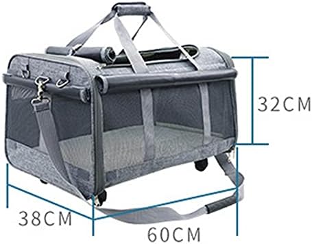 Раница за домашни любимци NSDRBX, куфар за домашни любимци, може да се носи на рамо или на количката, с прозрачна