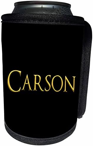 3дРоуз Карсън - модно мъжко име в Америка. Жълто черните. - Опаковки за бутилки-охладители (cc_354560_1)