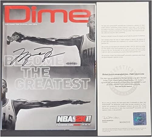 Майкъл Джордан е подписал С автограф DIME Magazine Булс най-Добрият в историята ОКТОМВРИ 2010 UDA - Списания