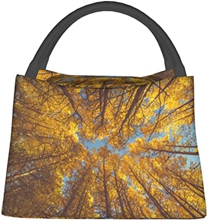 Чанта за обяд с принтом Evealyn Yellow Trees In Autumn - Lunch Box Преносима богат на функции Термоизоляционная