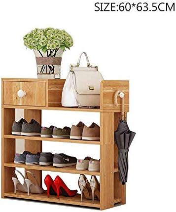 TJLSS Многопластова Проста Модерна Рафт За Обувки Домашен Лесен Домакински Прахоустойчив, Шкаф За Обувки, Дървена