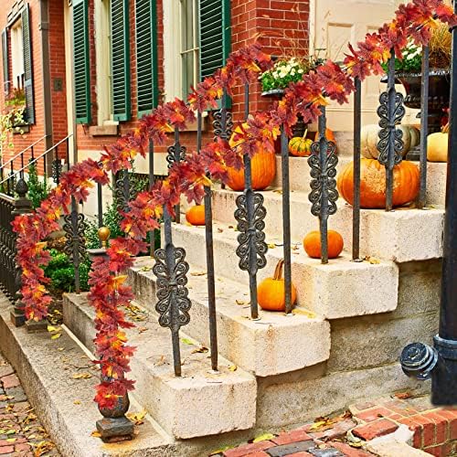 2 Опаковане на Есента Гирлянди от Кленов листа за Деня На Благодарността, Само 11,8 Фута Изкуствени Есенни Листа,