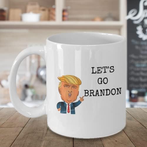 Чашата за кафе Let ' s Go Brandon - МАГЬОСНИК, патриотическая, FJB, забавна чаша за хумор за възрастни, подарък