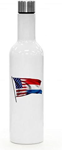 ExpressItBest 25 грама Изолирано Бутилка за вино /Вода - Флаг на Холандия (Холандски) - Изобилие от възможности
