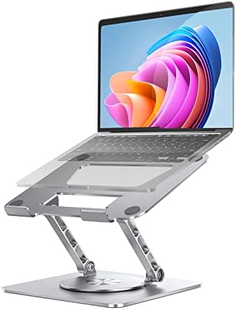 VAJUN с регулируема поставка за лаптоп с превръщането основание на 360 градуса, Метална поставка за настолен
