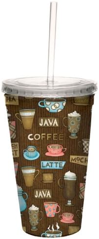 Поздравителни чаши за кафе без дърво от Деби Mumm Artful Traveler, Акрилна Готина чаша с двойни стени и многократно