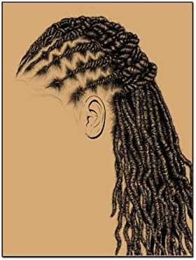 GCOYOZD Африкански Къдрава Коса Фризьорски салон Hairstyle Салон за Красота Плакат с Изображение Платно Картина