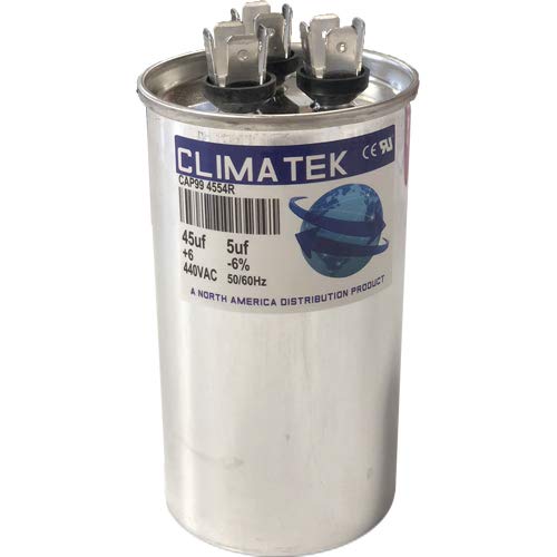 През цялата кондензатор ClimaTek - подходящ за Bryant HC98JA046D | 45/5 icf MFD 370/440 Волта променлив ток