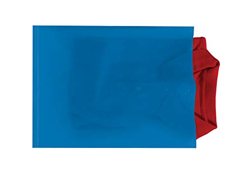 Aviditi Сини пластмасови полиетиленови торбички с плосък покрив 12 x 15 см с отворен покрив за партита, подаръци,