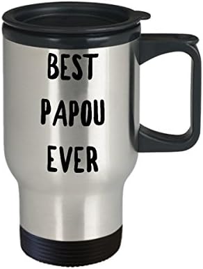 Пътна чаша HollyWood & влакното наблизо Papou - най-Добрата Пътна Чаша Papou от неръждаема Стомана с капак