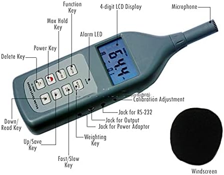 KFJBX Професионален Ръчен Цифров Измерител на нивото на Звуковия шум Тестер Диапазон от 30 ~ 130дБ + софтуер