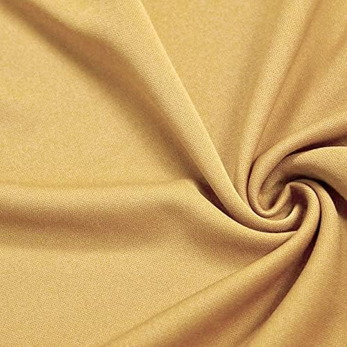 Нови тъкани Daily Evie бежово-златни полиестерна тъкан, двойно плетиво за гмуркане двор - 10021 проба /извадка