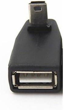 Авто Аудиоадаптер тип USB Type A конектор Mini USB OTG под ъгъл 90