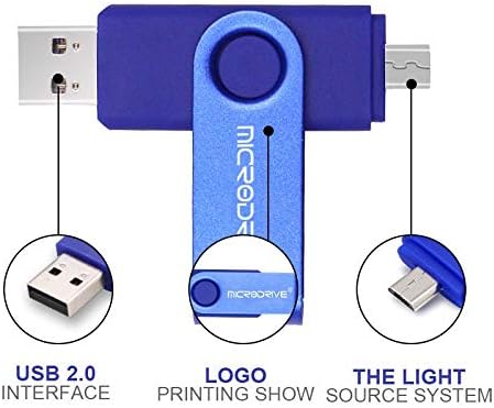 Универсален 8 GB USB 2.0 за телефони и компютри, с двойно предназначение с превръщането метална U-диск OTG (черно),