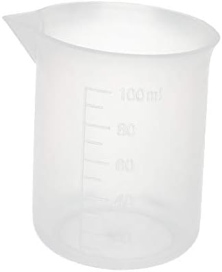 X-DREE 100 мл Училище Лабораторен Прозрачен Пластмасов Контейнер за течности, Мерителна чаша (Becher della tazza
