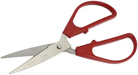 Нови ножици за домашно училище Lon0167 за шиене, надежден, ефективен ръчен инструмент Сребристо-червен цвят