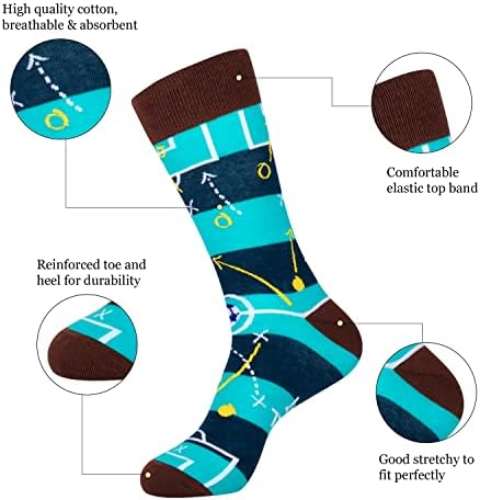 Belloxis Голф Китара Вълк Подаръци за Мъже, Подаръци за 13 Годишно Момче Пенсионни Чорапи Голф Китара Вълк Чорапи