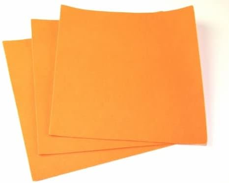 Самозалепващи акрилна филцови тъкани с лепкава обратна страна, квадрат 12-инчов супер ярък оранжев цвят - на