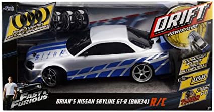 Играчка състезателни коли Jada Toys бързи и яростни Брайън Nissan Skyline GT-R (BN34) Drift Power Slide на радиоуправлении
