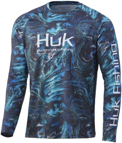 Мъжка Риза с дълъг Ръкав HUK Pattern Pursuit |performance Fishing Shirt