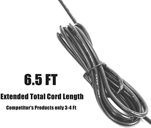 Yustda (кабел с дължина 6,5 фута) Адаптер преобразувател на ac 100-240 v Постоянен ток 7-7,5 НА 2A/2000mA Източник
