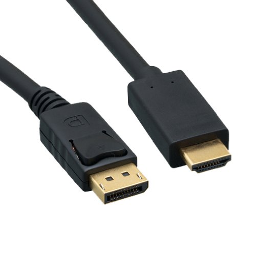 CableWholesale Кабел DisplayPort-HDMI дължина от 6 Фута, DisplayPort конектор към конектора HDMI, DisplayPort,