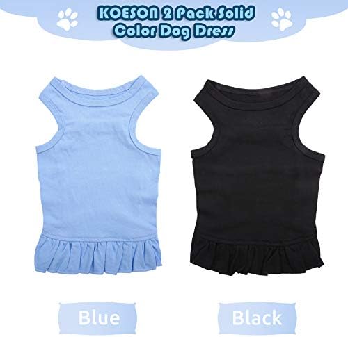 KOESON/ Рокля за кучета в 2 опаковки, Сарафан за Кученца, Рокля-риза за малки Момичета, Пола, за Парти в чест