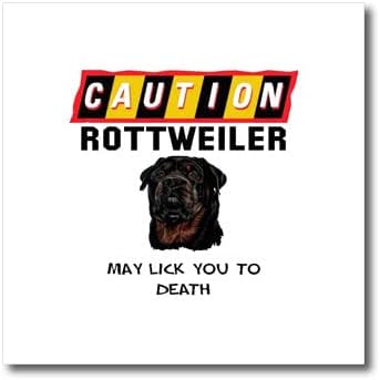 3. Внимателно, ротвайлер, може зализать Вас до смърт Забавно предупреждение - Ютия за топлопреминаване (ht-371473-2)