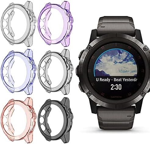 KOSSMA Ултра-Кристално Чист защитен калъф от TPU за смарт часовници на Garmin Fenix 5X, Защитен калъф за Garmin