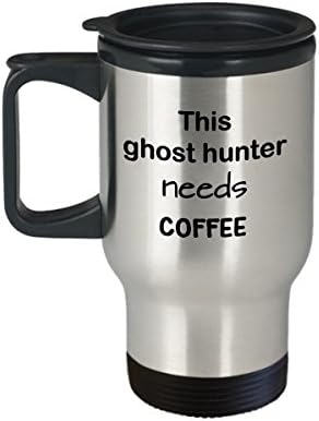 Подарък Халба за пътуване Ловци на духове, Това охотнику на духове нужда от кафе, Кафеена чаша от неръждаема