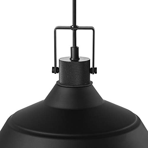 Globe Electric 44476 1-Light Външно Подвесное Осветление за помещения, в Матово Черно, Текстурирани Изход, Съвременно