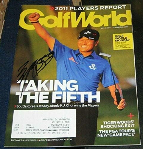 KJ Choi Players Championship с АВТОГРАФ В списанието Golf World Magazine COA PGA 2011 - Списания по голф с автограф