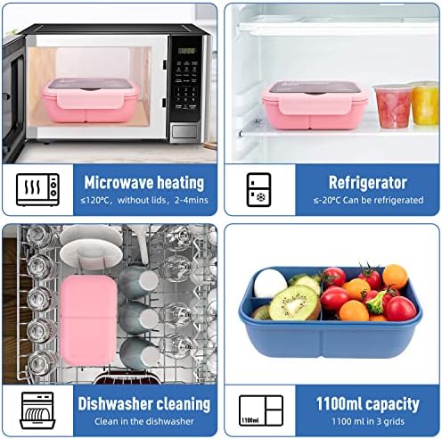 Bento Box за деца, Не съдържа BPA И Обяд-бокс, може да се използва в микровълнова печка, Отопление отделение,