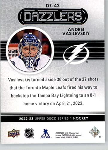 2022-23 Горната deca Dazzlers Green DZ-42 Андрей Ведомости Хокейна карта Тампа Бей Светкавица в НХЛ