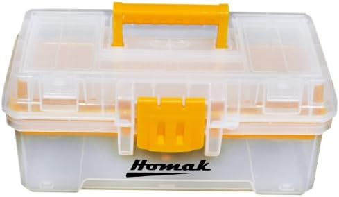 Homak 12-Инчов Пластмасов Прозрачен набор от инструменти, с чекмедже, TP00112055