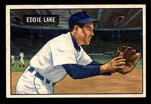 1951 Боуман 140 Еди Лейк Детройт Тайгърс (Бейзболна картичка), БИВШ Тайгърс