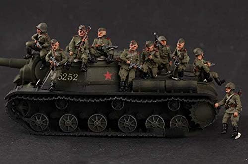 FLOZ Втората Световна Война Съветската Червена Армия 10 зелени фигурки на войници Само резервоар в комплекта