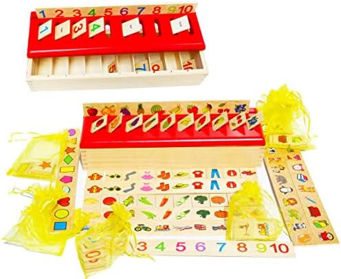 Дървени Пресевни Играчки TOWO за бебето -Сортировочная кутия за категории Елементи, пъзел Игра за избор на снимки