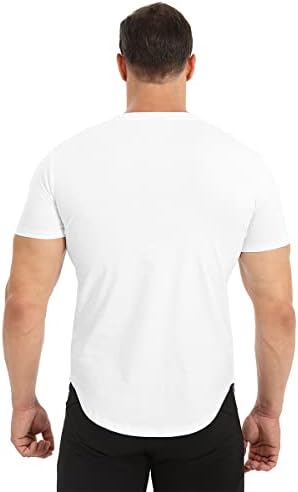 BROKIG/ Мъжка Тениска за тренировки във фитнеса с Надпис Ваканция Bold, Леки ризи за тренировки Ежедневна Намаляване